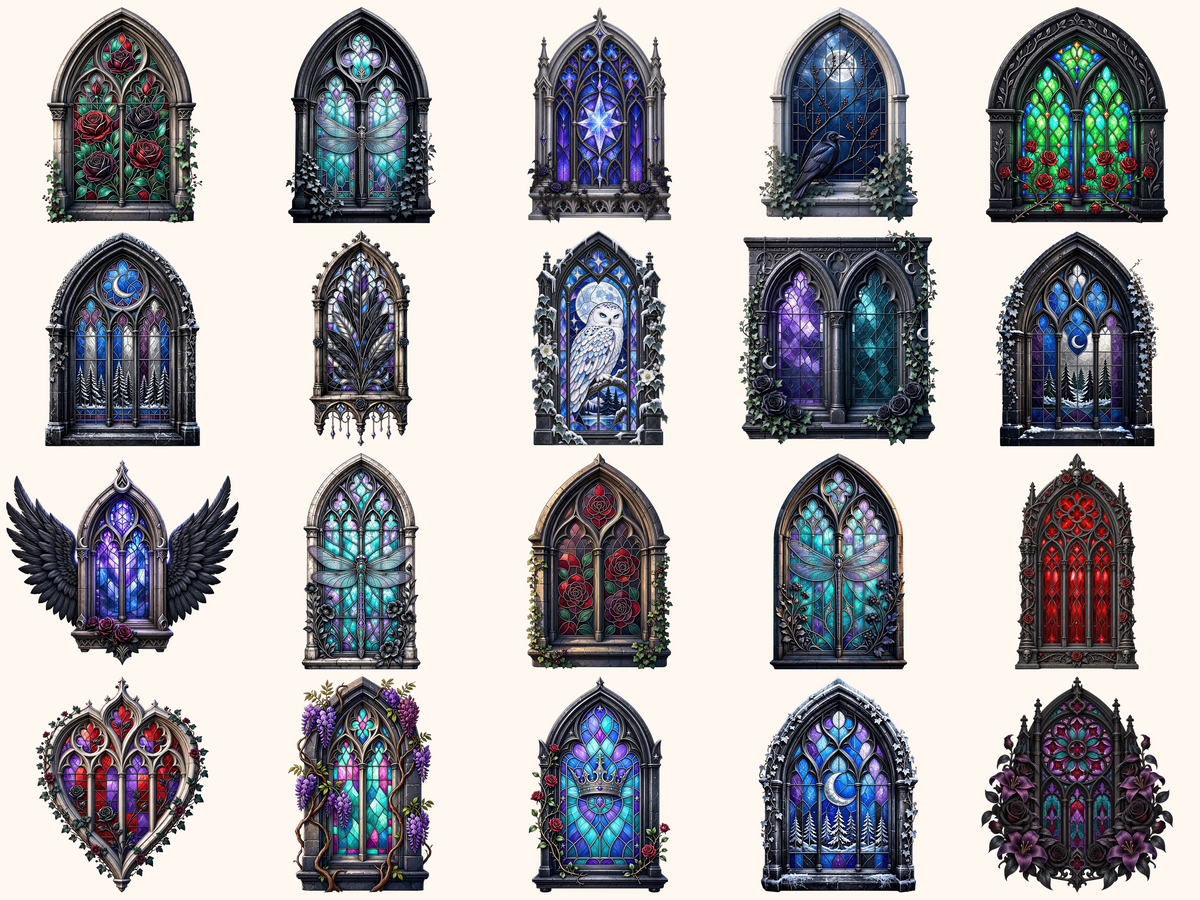 Gothic Windows Clipart