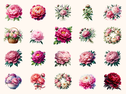 Peonies Clipart