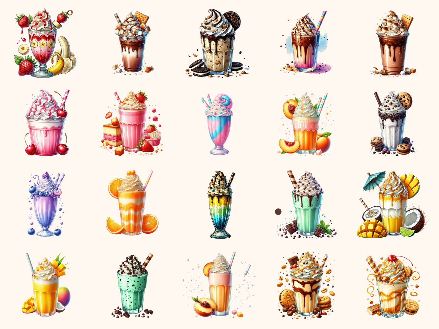 Milkshakes Clipart