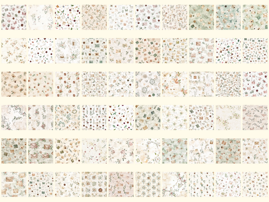 Garden Letters Digital Paper