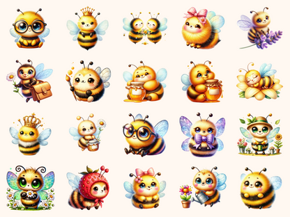 Cute Bees Clipart