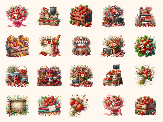 Strawberry Market Clipart