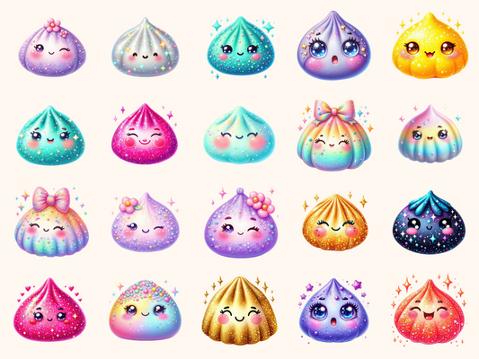 Glitter Dumplings Clipart