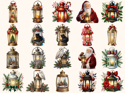 Christmas Lanterns Clipart