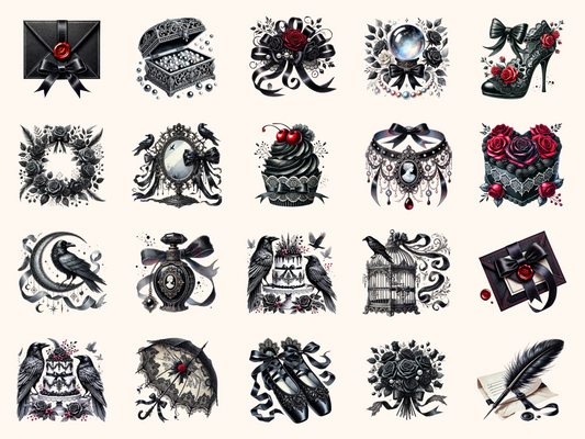 Gothic Coquette Clipart