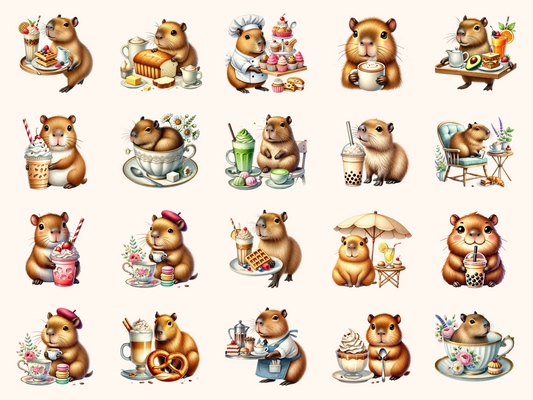 Capybara Café Clipart