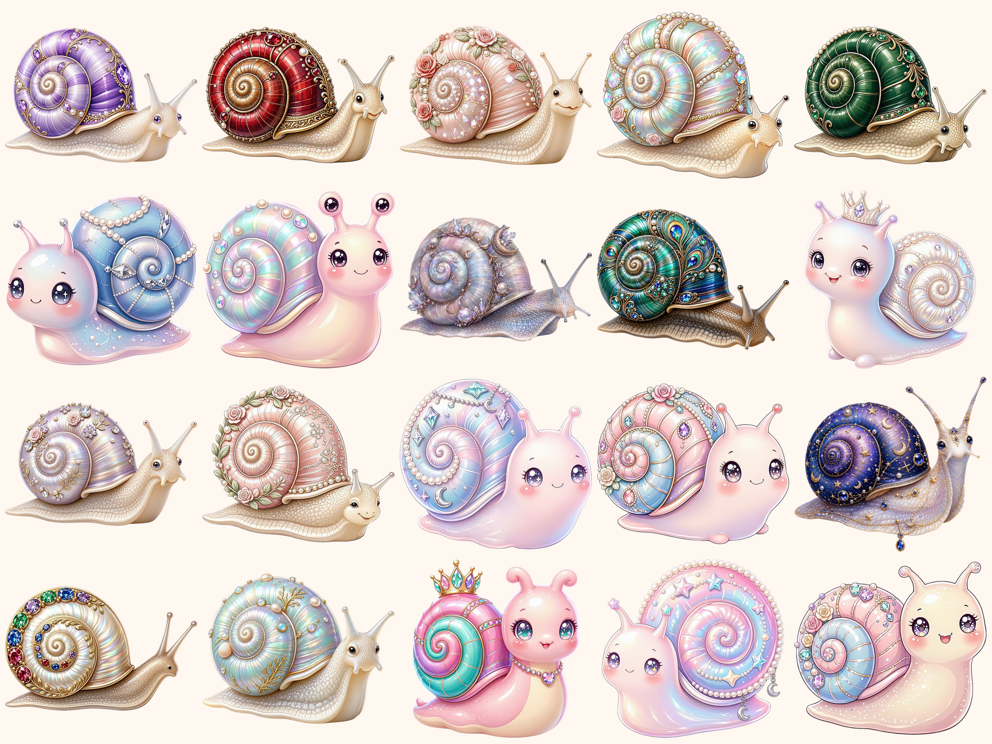 Jewelry Snails Clipart