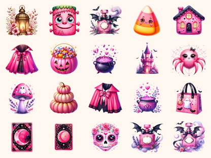 Pink Halloween Clipart