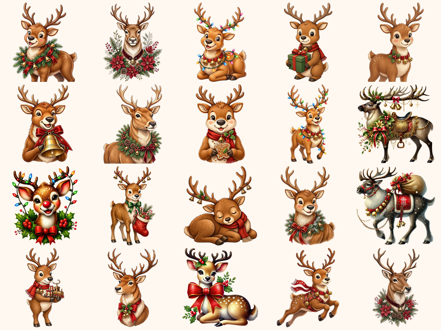 Santa's Reindeer Clipart