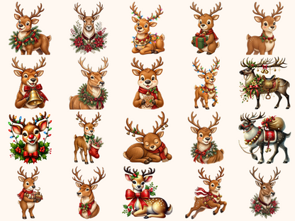 Santa's Reindeer Clipart