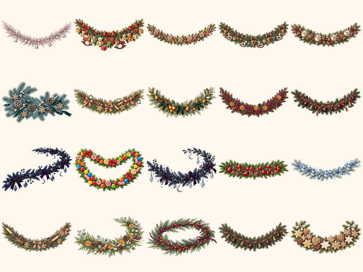 Christmas Garlands Clipart