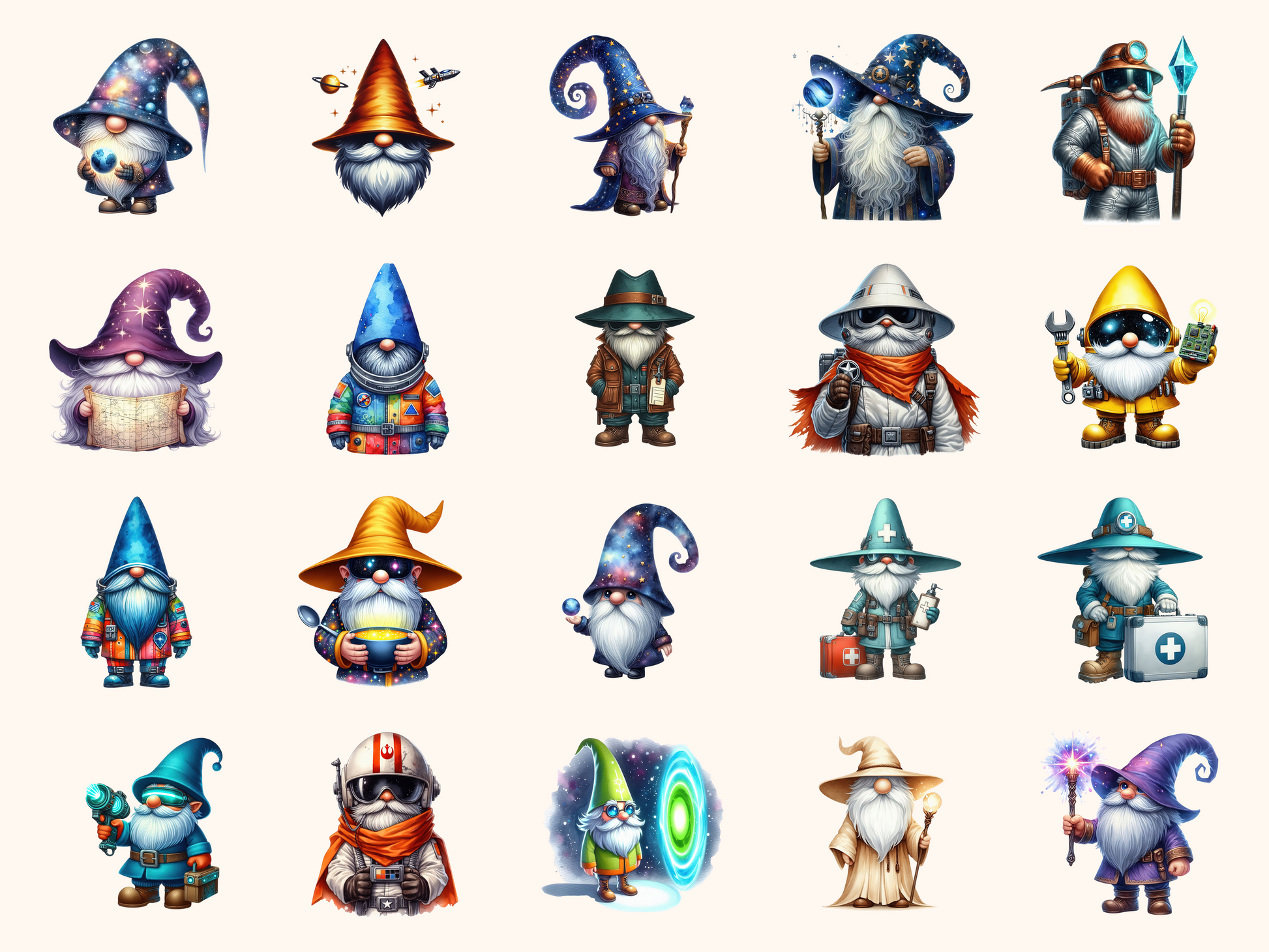 Science Fiction Gnomes Clipart