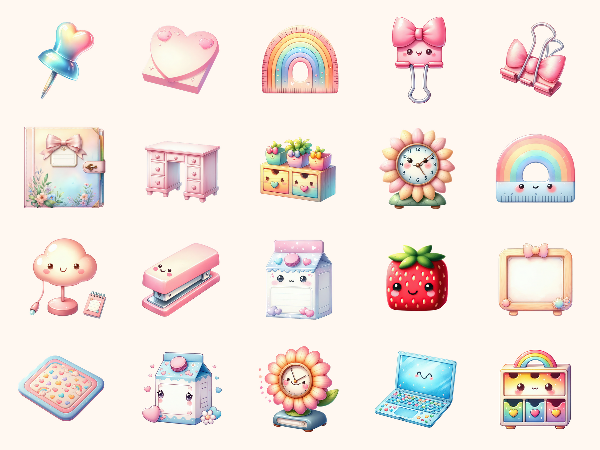Kawaii Desk Clipart