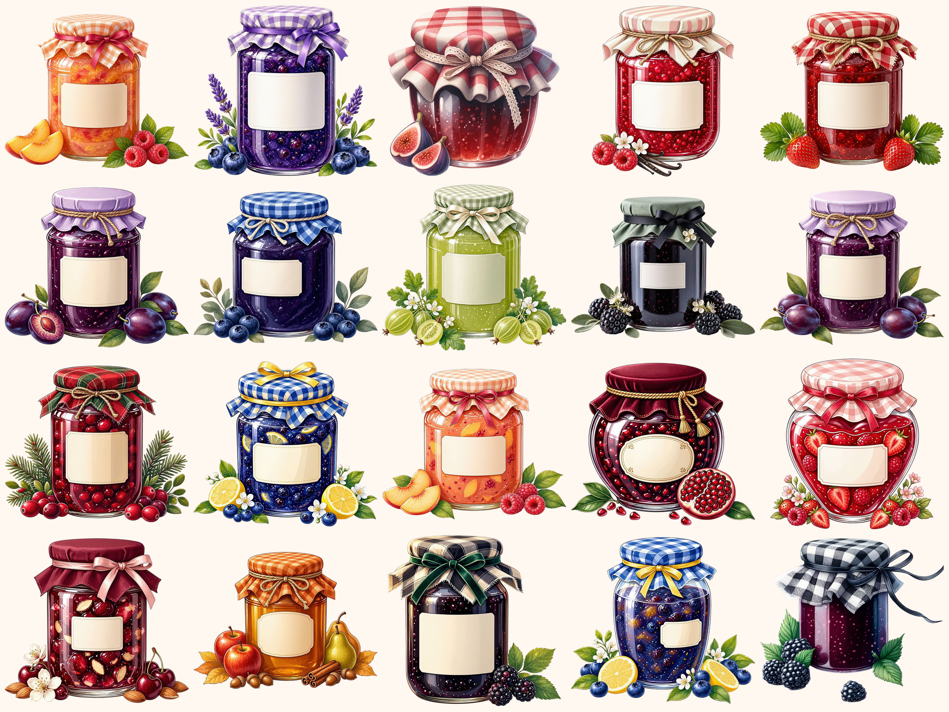 Jam Jars Clipart