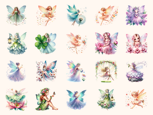 Spring Fairies Clipart