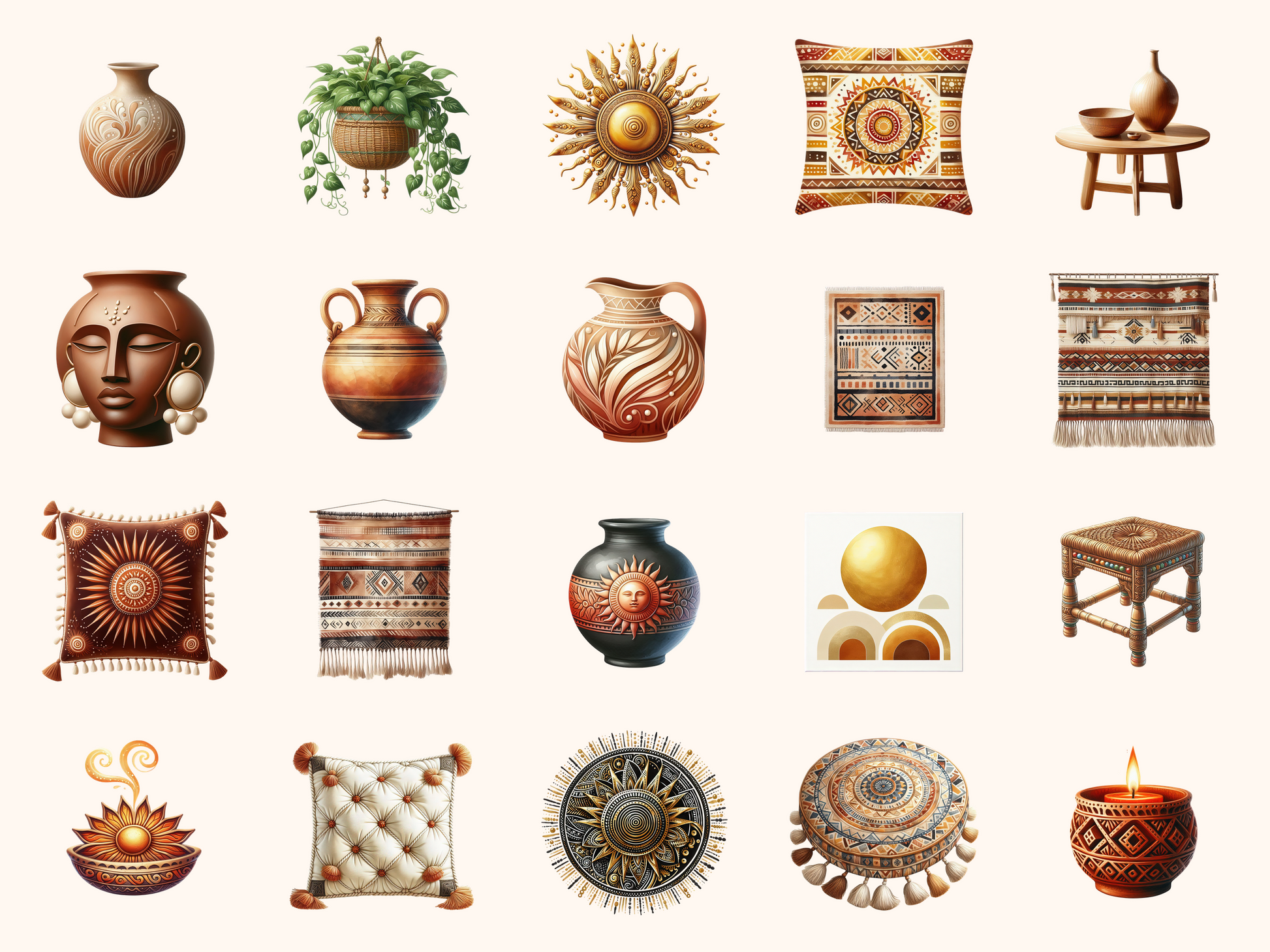 Afrohemian Clipart
