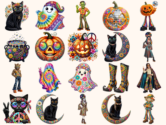 Groovy Halloween Clipart