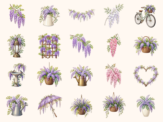 Wisteria Flowers Clipart