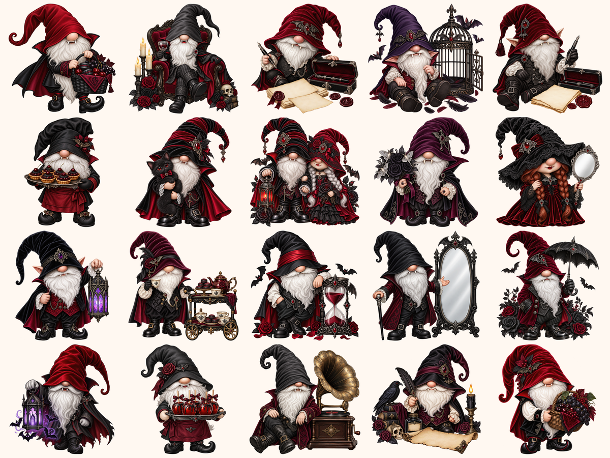 Vampire Gnomes Clipart — listing preview 1