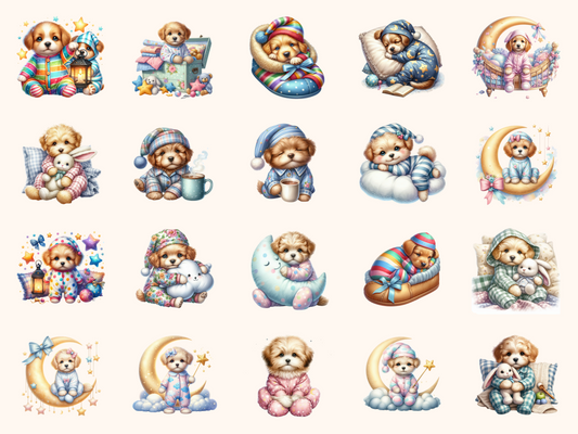 Pajama Puppies Clipart