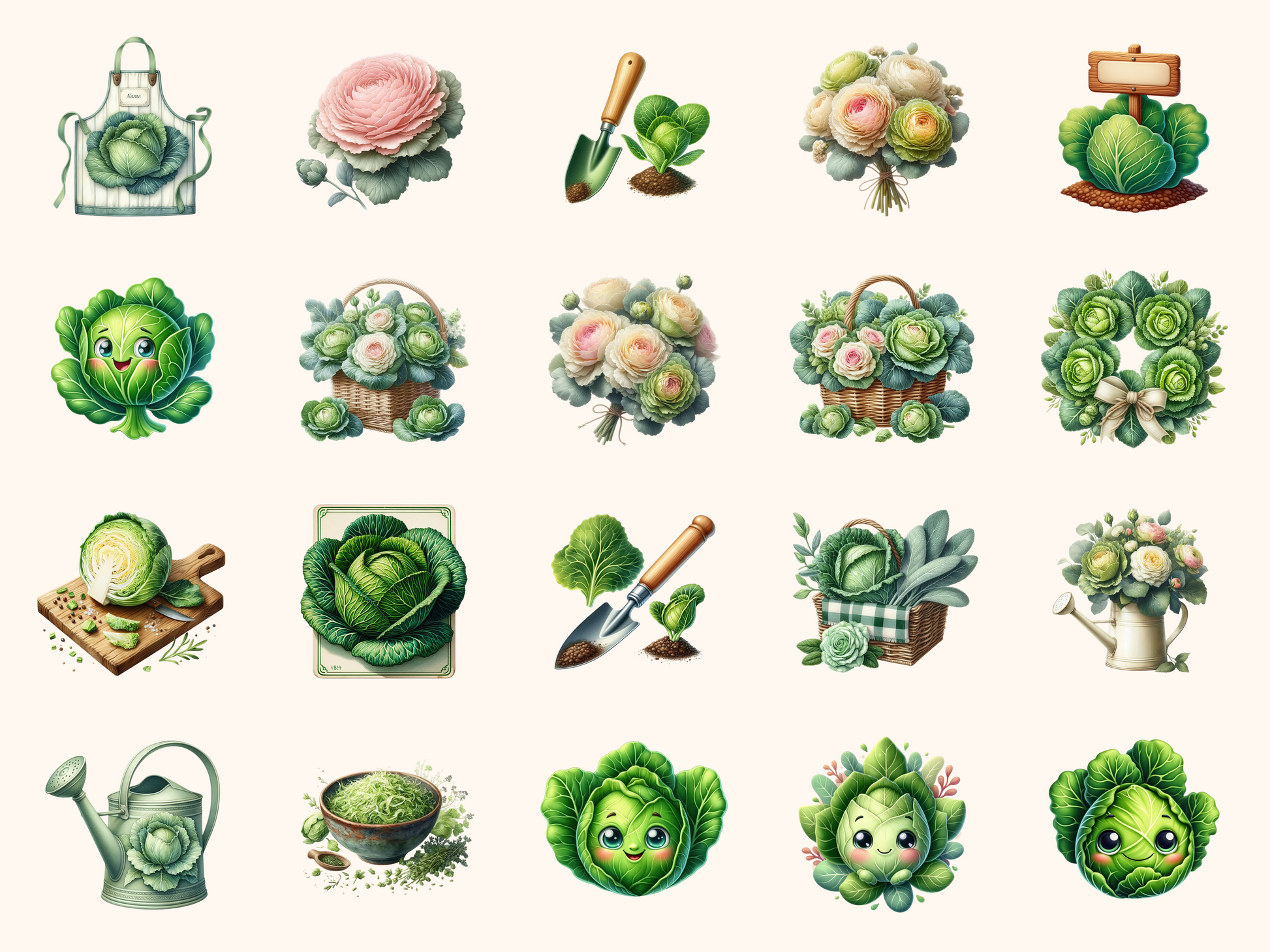 Cabbage Garden Clipart
