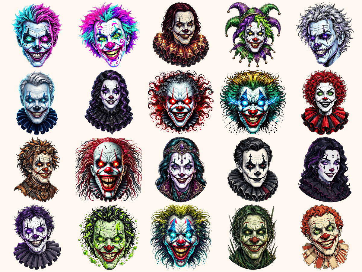 Psycho Clowns Clipart