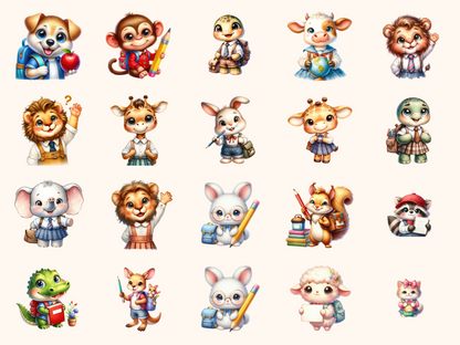 School Animals Clipart