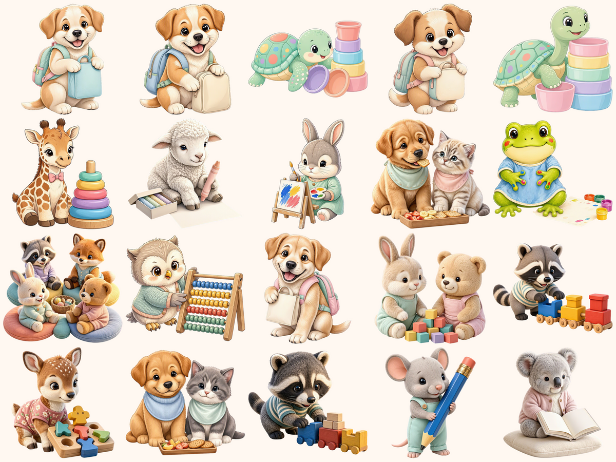 Daycare Animals Clipart
