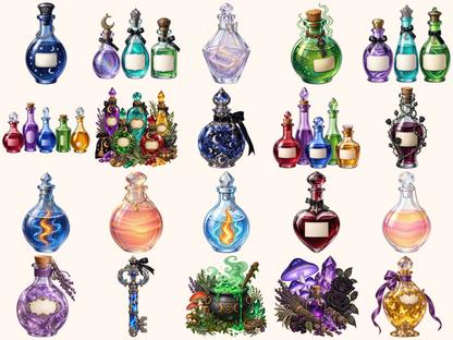 Witch Potions Clipart