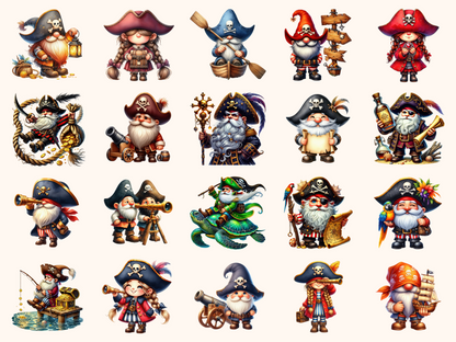 Pirate Gnomes Clipart