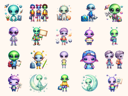 Alien Kids Clipart