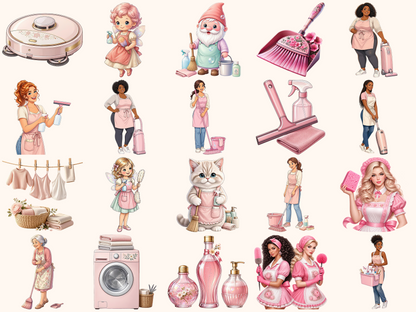 Pink Cleaning Clipart