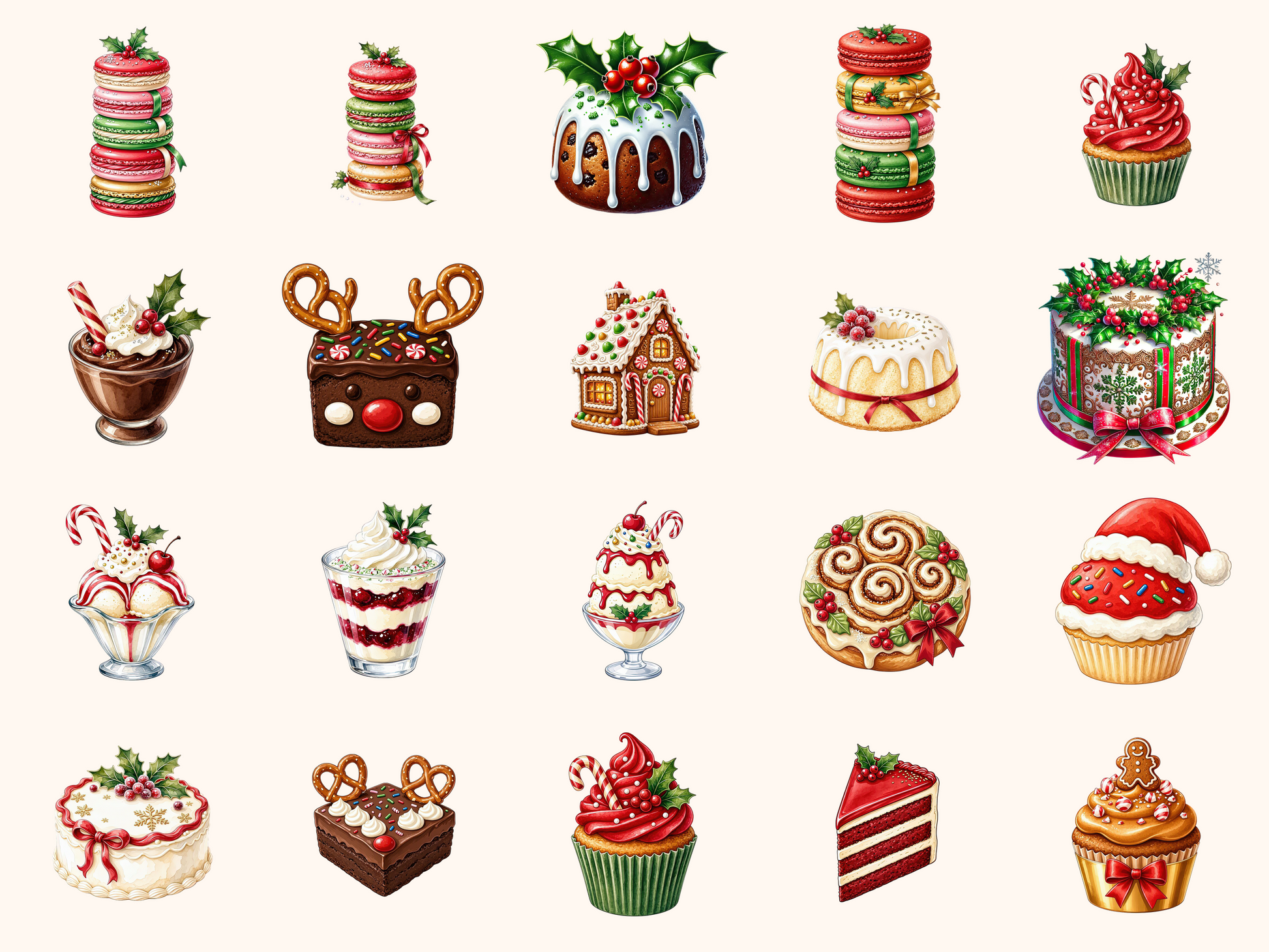 Christmas Desserts Clipart
