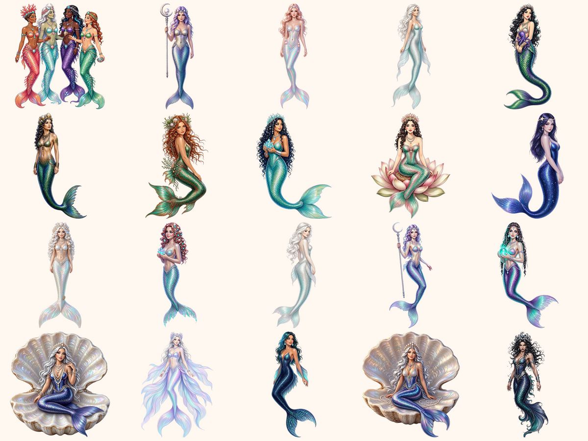 Mystical Mermaids Clipart