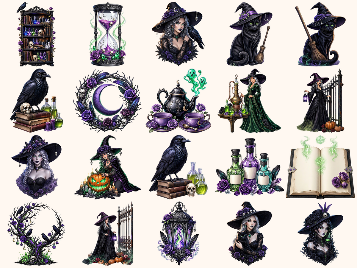 Gothic Witchcraft Clipart