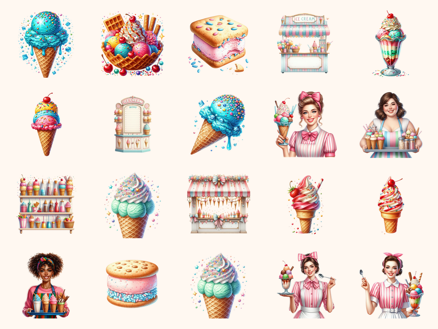 Ice Cream Shop Clipart