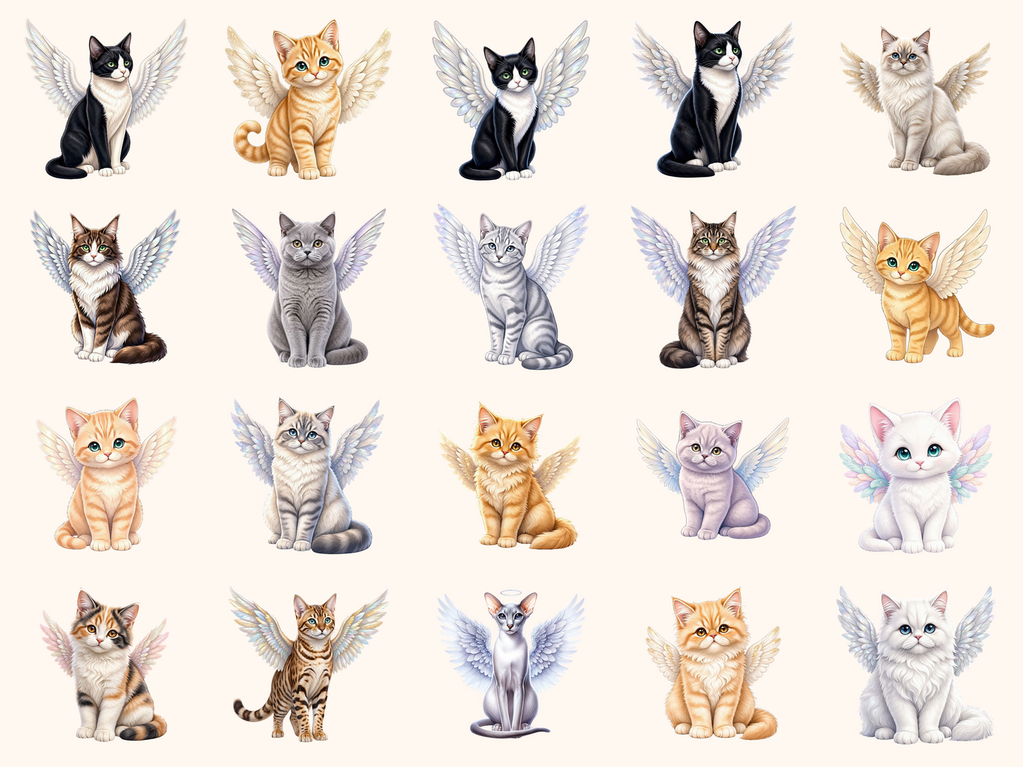 Angel Cats Clipart