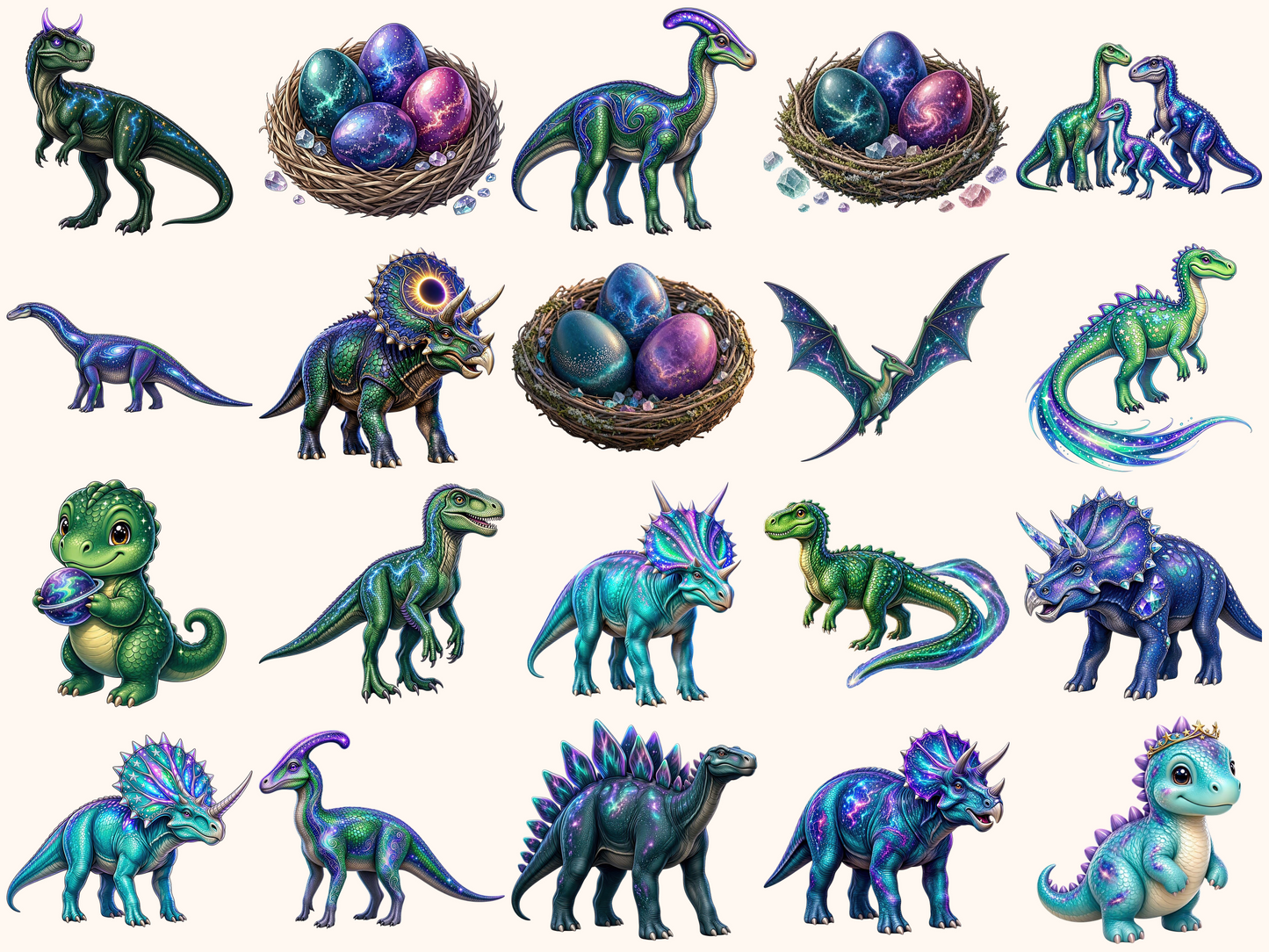 Cosmic Dinosaurs Clipart