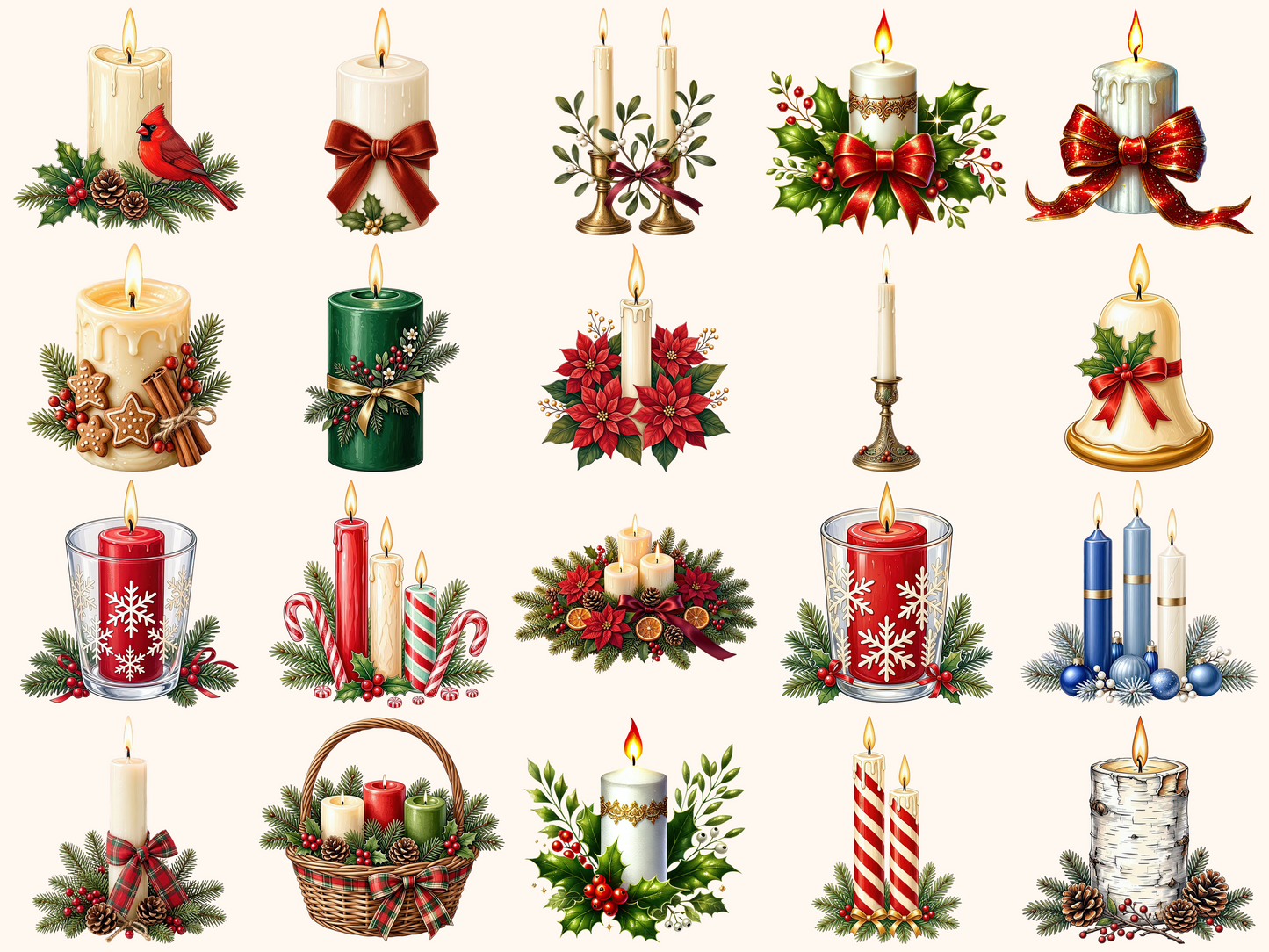 Christmas Candles Clipart