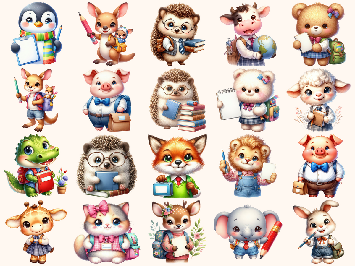 School Animals Clipart