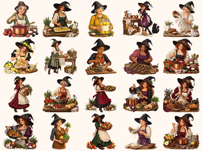 Kitchen Witches Clipart