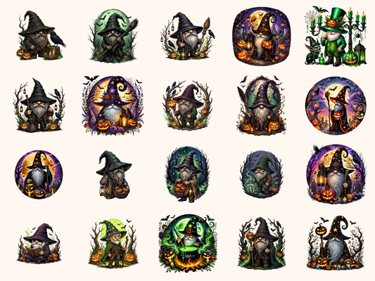 Eerie Forest Gnomes Clipart