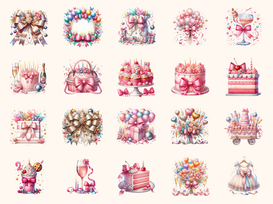 Birthday Girl Bow Clipart
