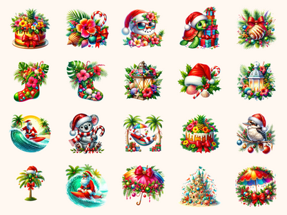 Tropical Christmas Clipart