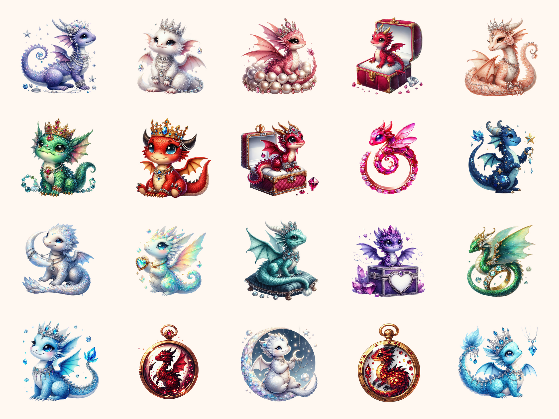 Jewelry Dragons Clipart
