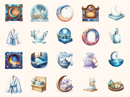 Mystical Spa Retreat Clipart