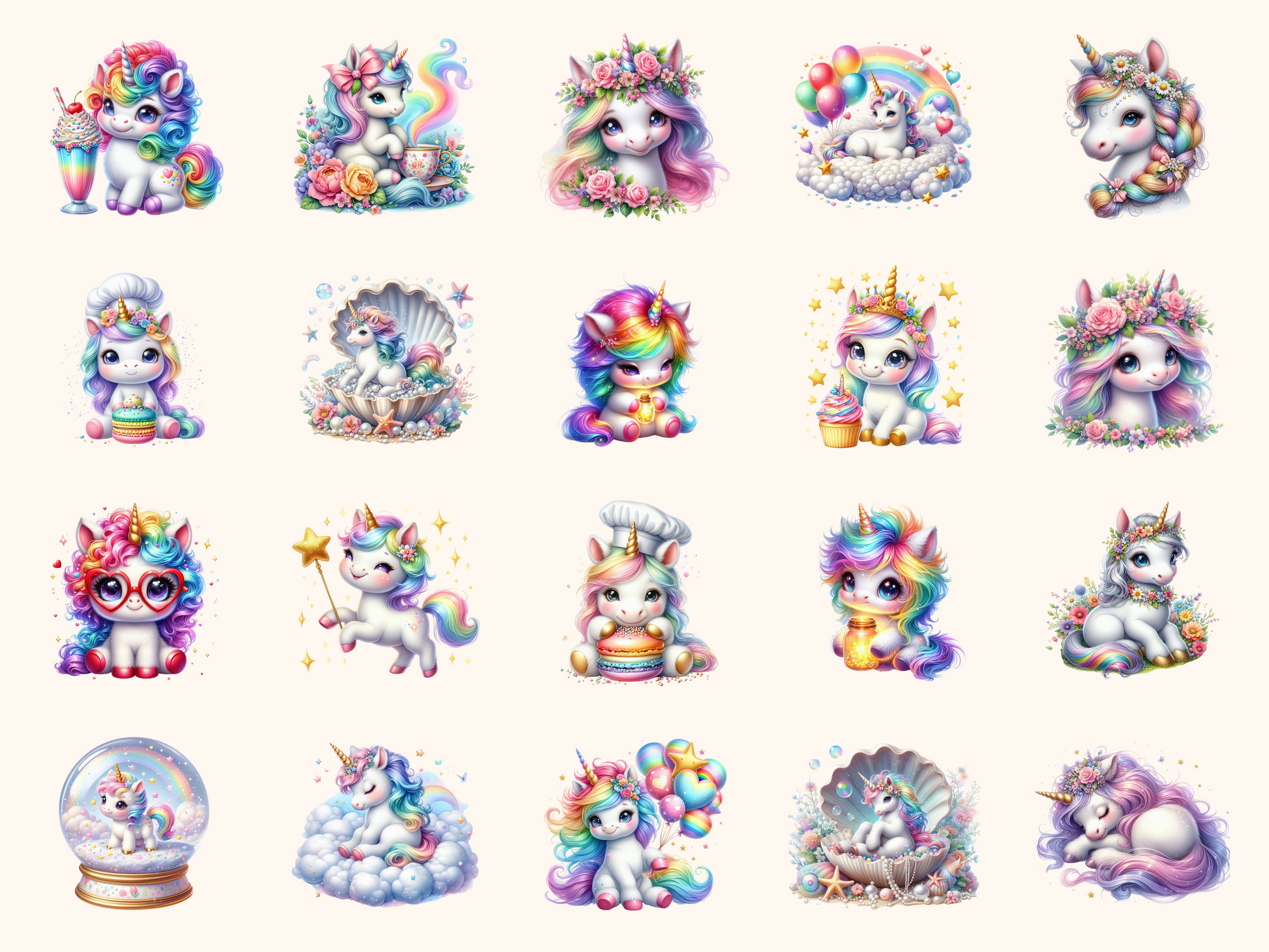 Little Unicorns Clipart