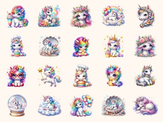 Little Unicorns Clipart