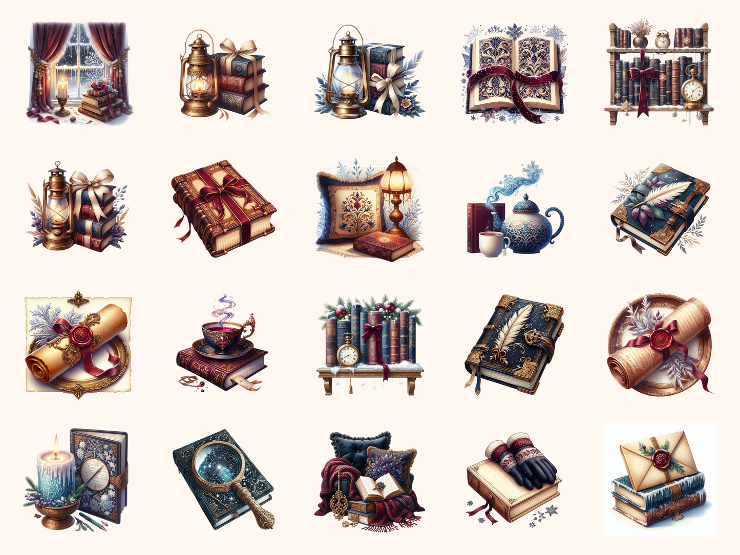 Frosted Library Clipart