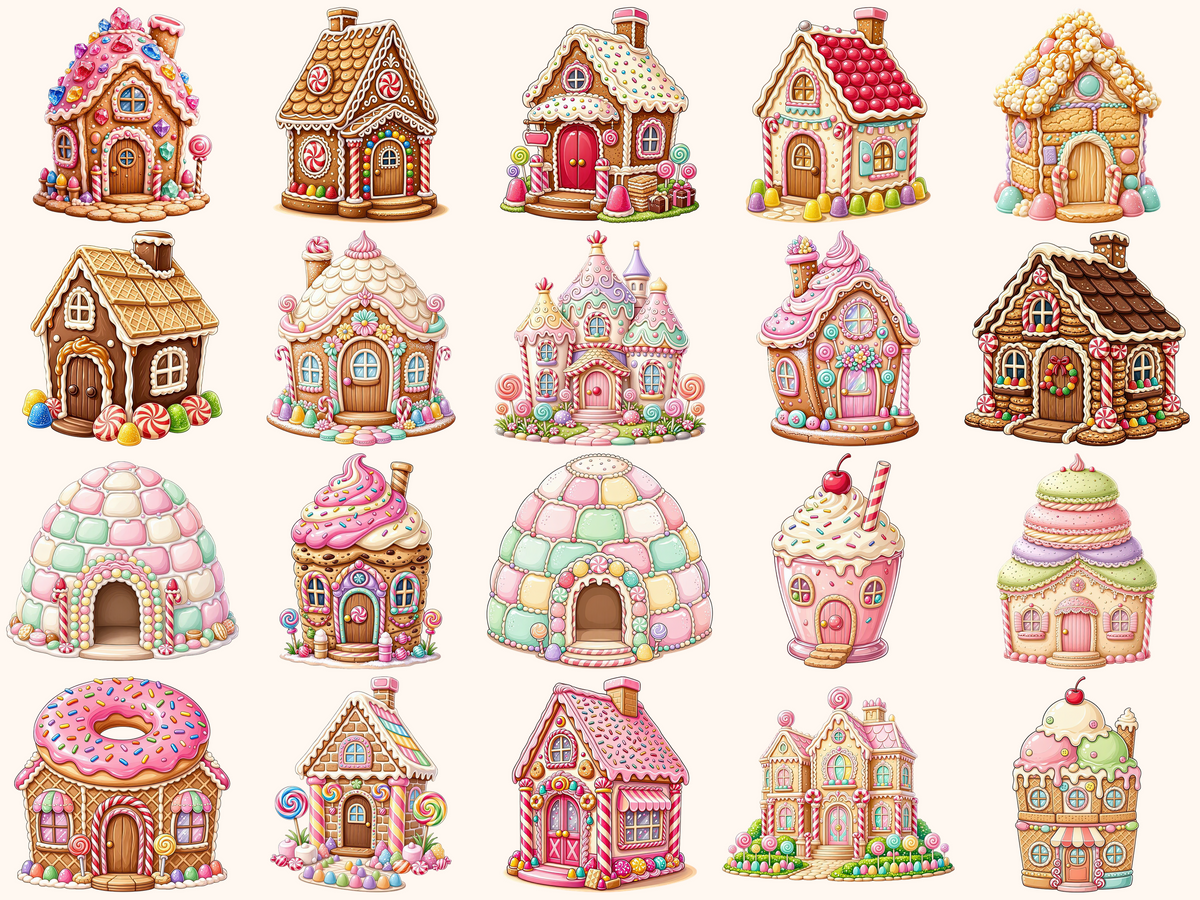 Candy Houses Clipart